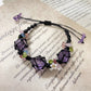 Hand-made Woven Natural Rough Gemstone Energy Healing Stone Bracelet