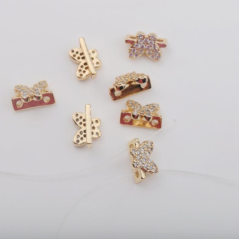 (No.9 Exclusive) Assorted premium zircon inlaid 2/3-row spacer collection for jewelry making