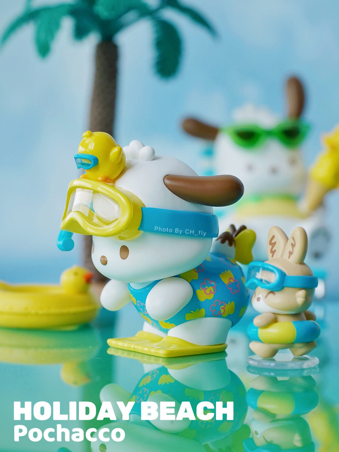 Sanrio Pochacco Holiday Beach Series Blind Box Doll for ages 15+