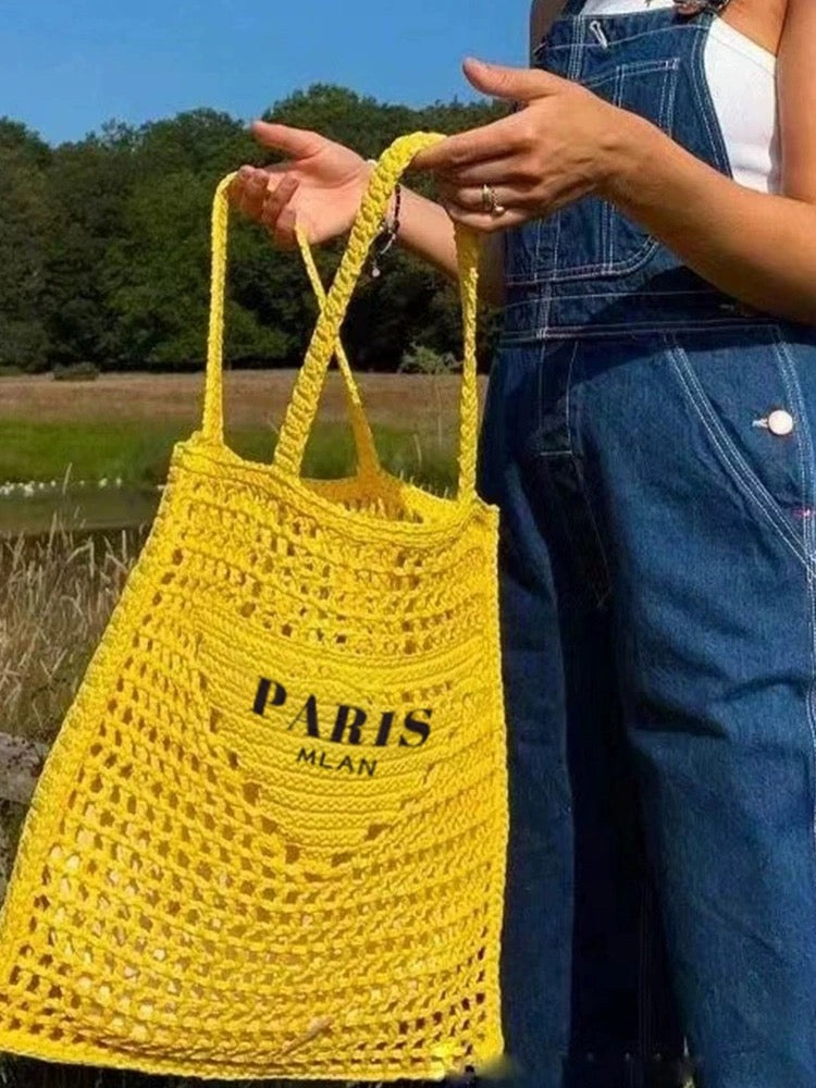 2024 Trendy Knitted Summer Bag Beach Bag Ins Style