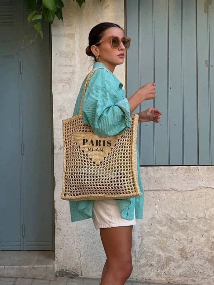 2024 Trendy Knitted Summer Bag Beach Bag Ins Style