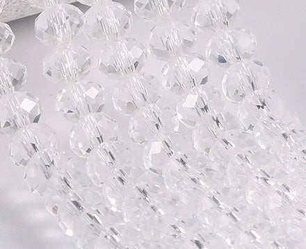 Glass faceted clear beads crystal imitation beads for DIY Keyring and Accessories for ages 15+