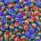 Rainbow strap UV coated beads for crafts jewelry etc for ages 15+