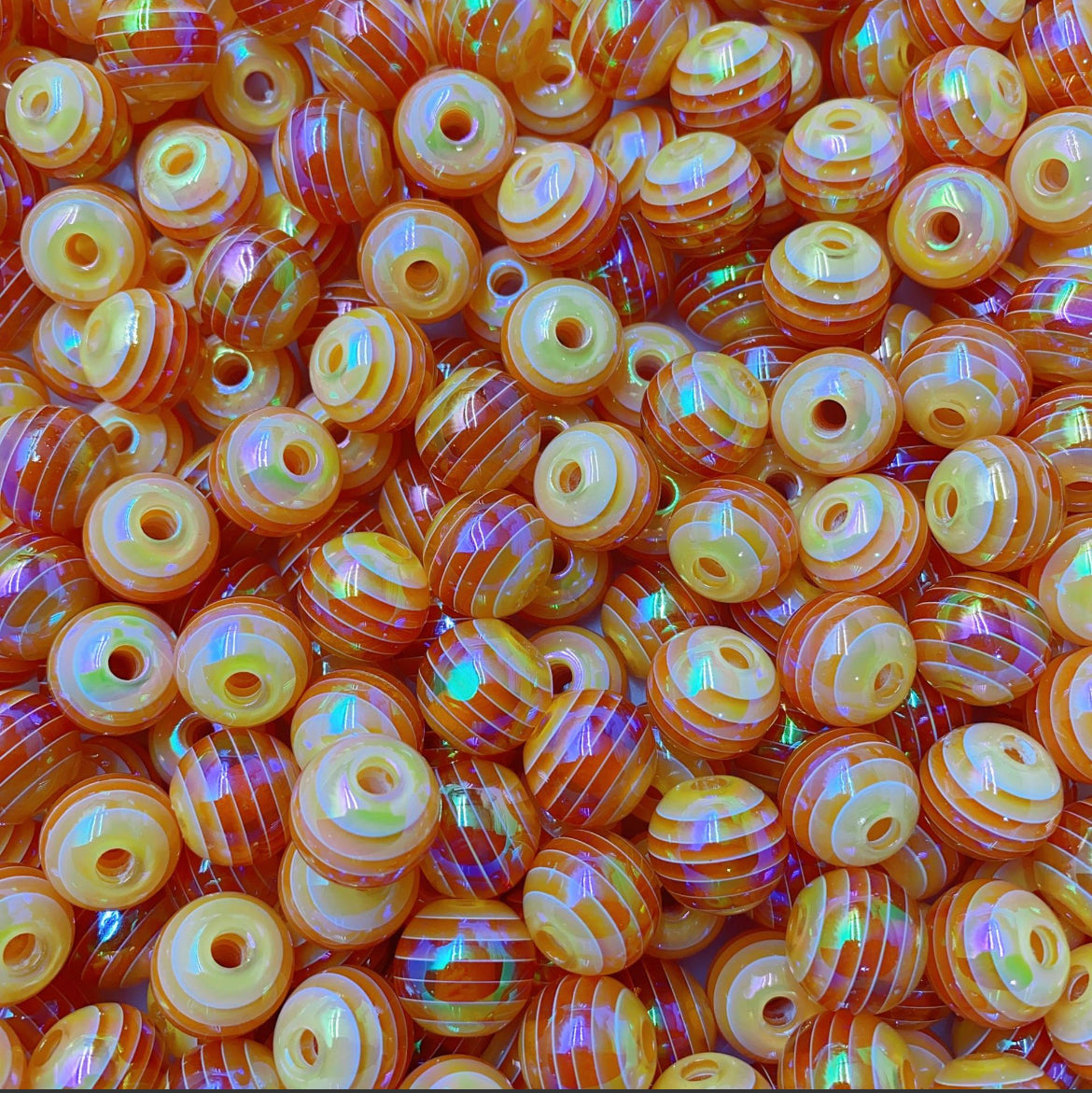 Rainbow strap UV coated beads for crafts jewelry etc for ages 15+