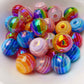 Rainbow strap UV coated beads for crafts jewelry etc for ages 15+