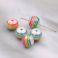 Rainbow strap UV coated beads for crafts jewelry etc for ages 15+