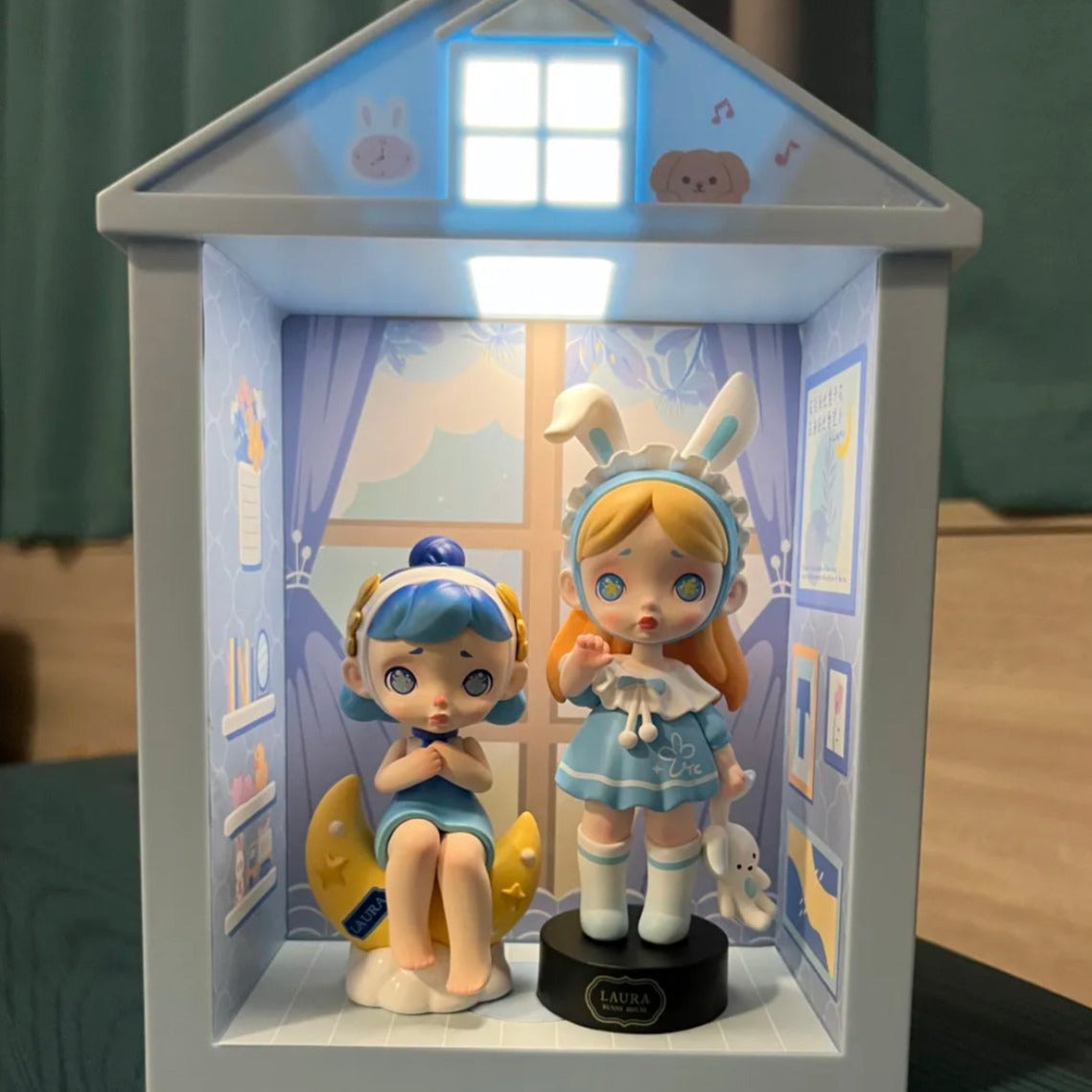 Toycity X Cute Room Laura Blue Bunny Special Edition Doll House Lamp