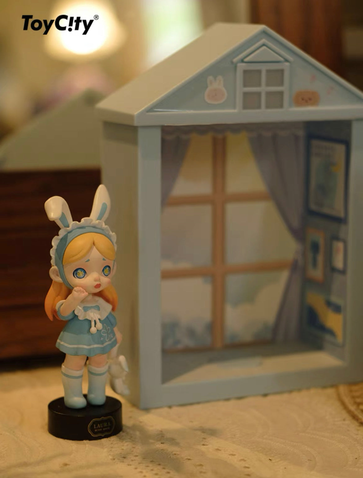 Toycity X Cute Room Laura Blue Bunny Special Edition Doll House Lamp