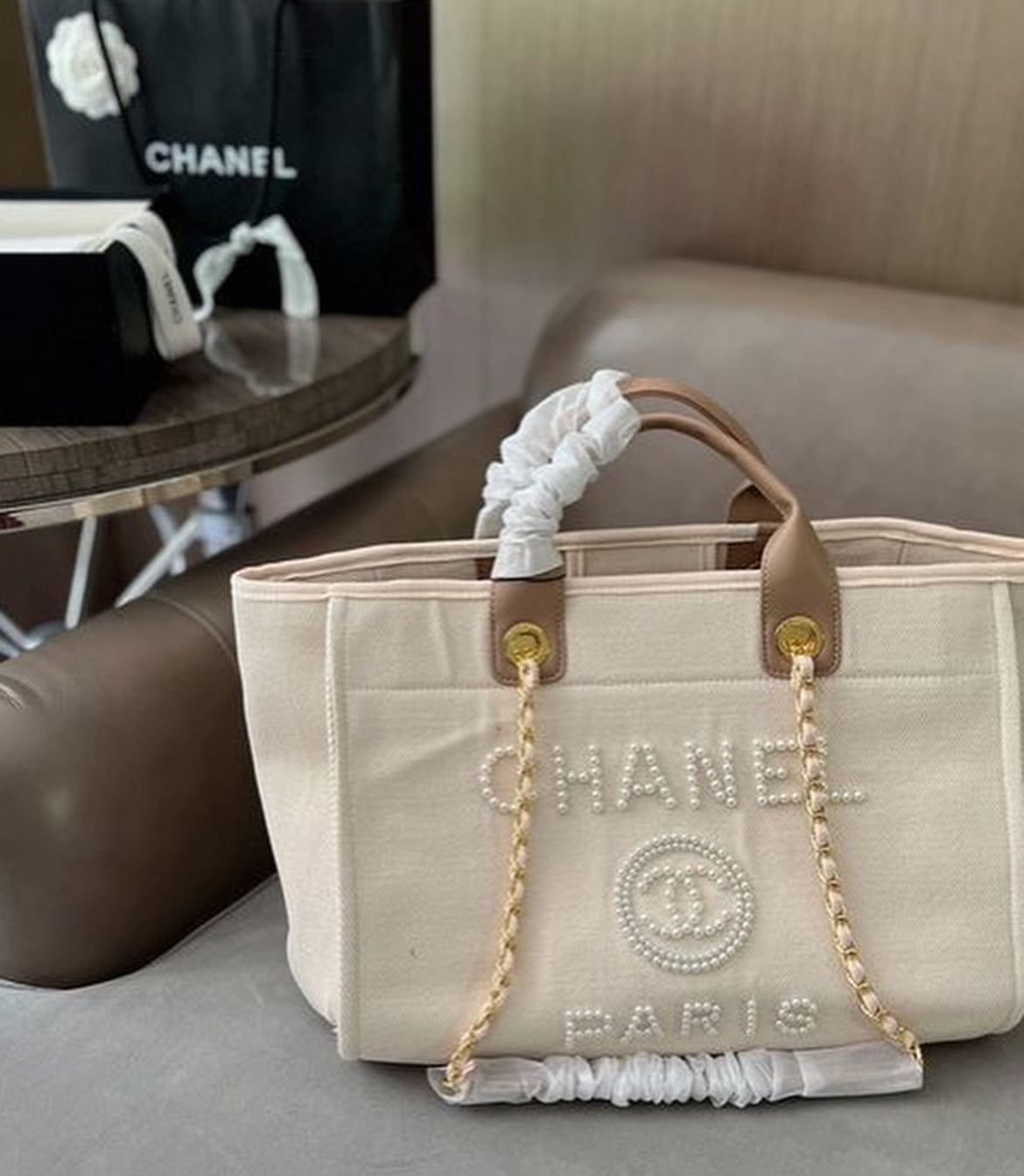 2024 VIP Gift Bag Pearl Canvas Tote Bag