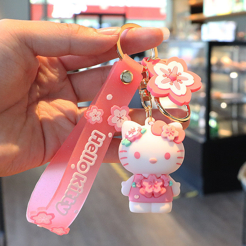 Kawaii Keyring Sakura Sanrio Style