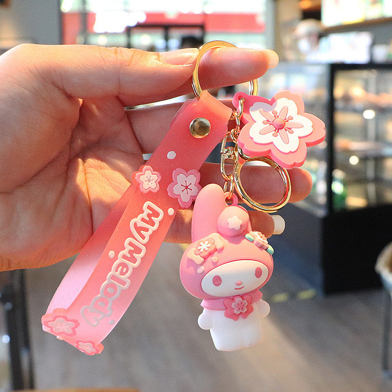 Kawaii Keyring Sakura Sanrio Style