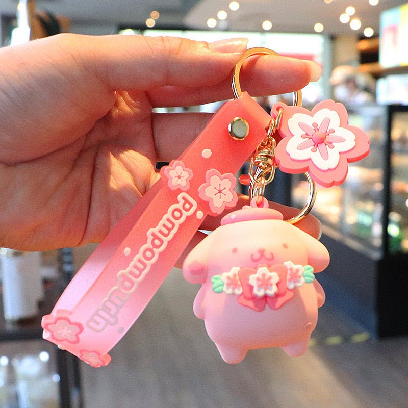 Kawaii Keyring Sakura Sanrio Style