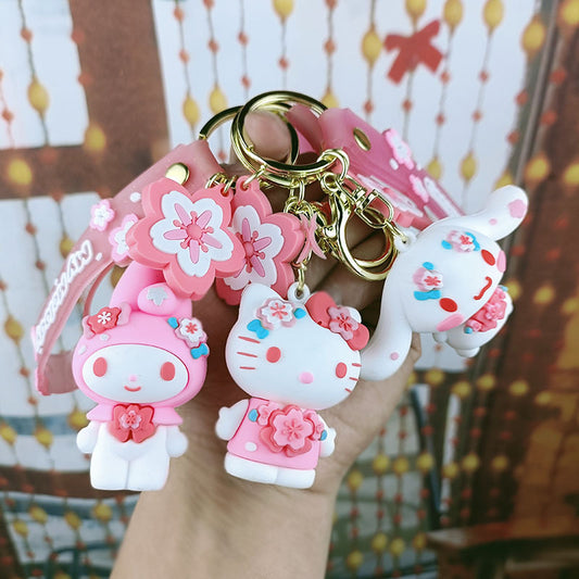 Kawaii Keyring Sakura Sanrio Style