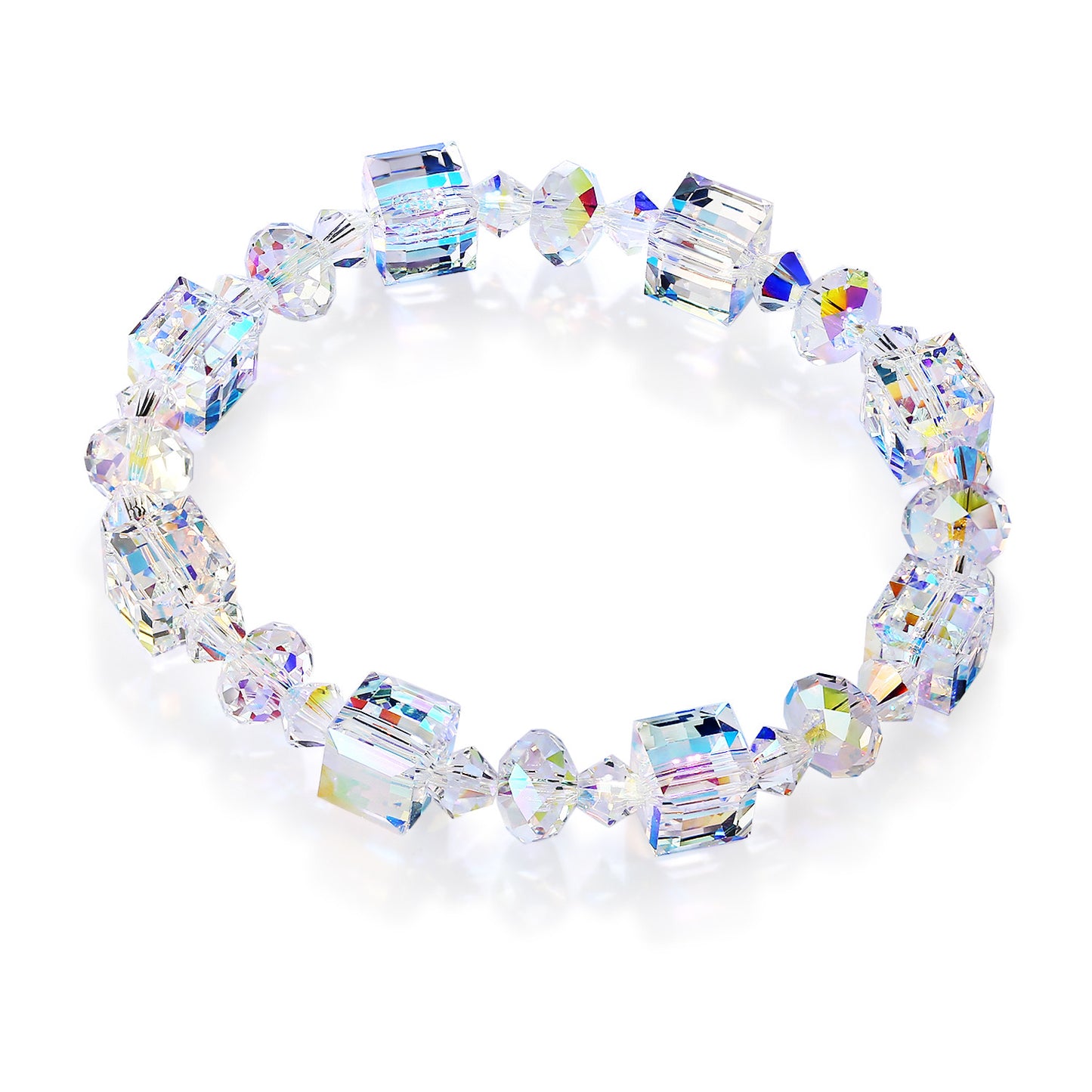 Finished Version Swarovski aurora cube bracelet crystal bracelet for woman