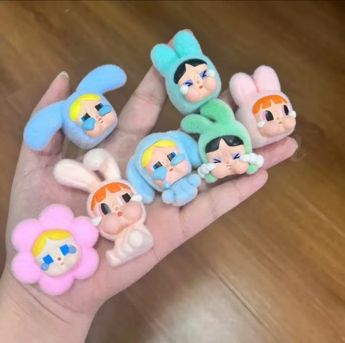 (Exclusive) LABUBU & Crybaby DIY Flocked MINI Doll 4cm