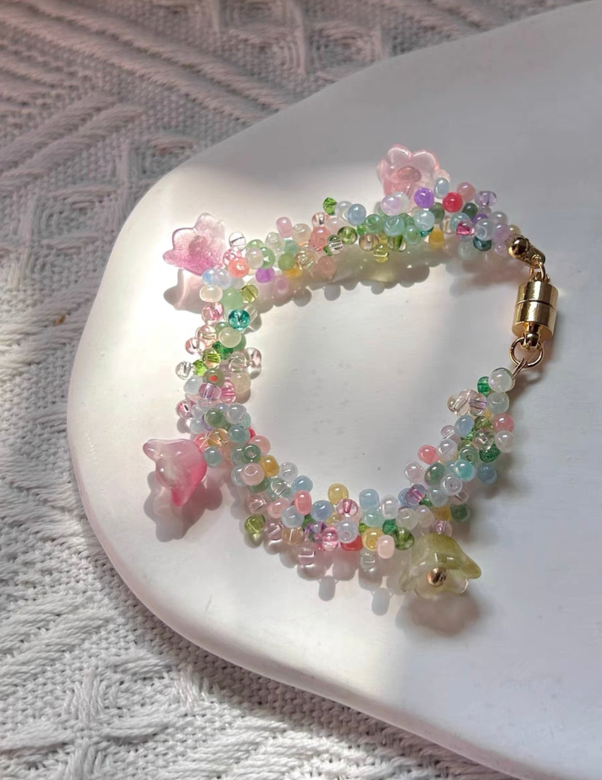 Customized Floral Bracelet and Necklace