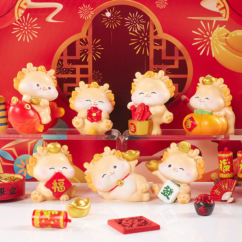 Dragon Year Golden Auspicious Dragon Presenting Blessings Series Dolls For Age 15+