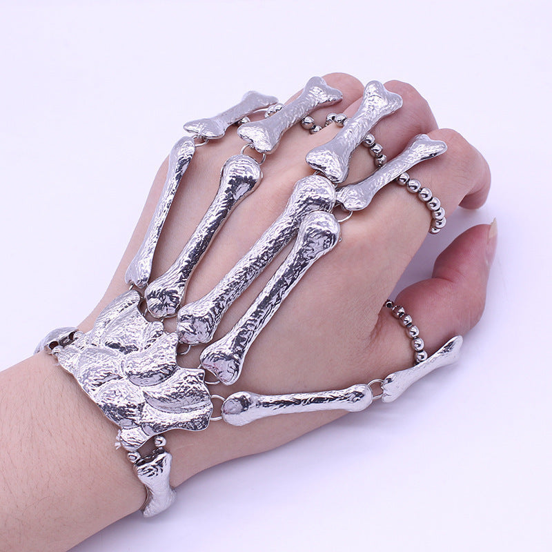 Halloween Metal Skeleton Hand Jewelry