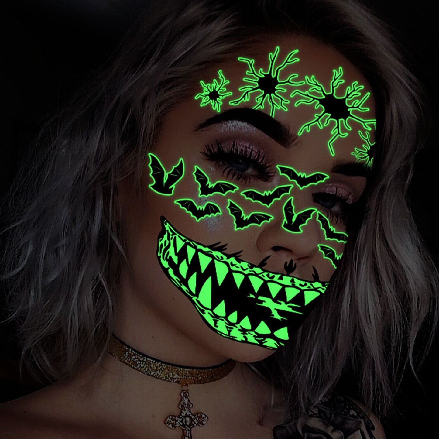 Halloween Glow-in-the-Dark Tattoo Stickers