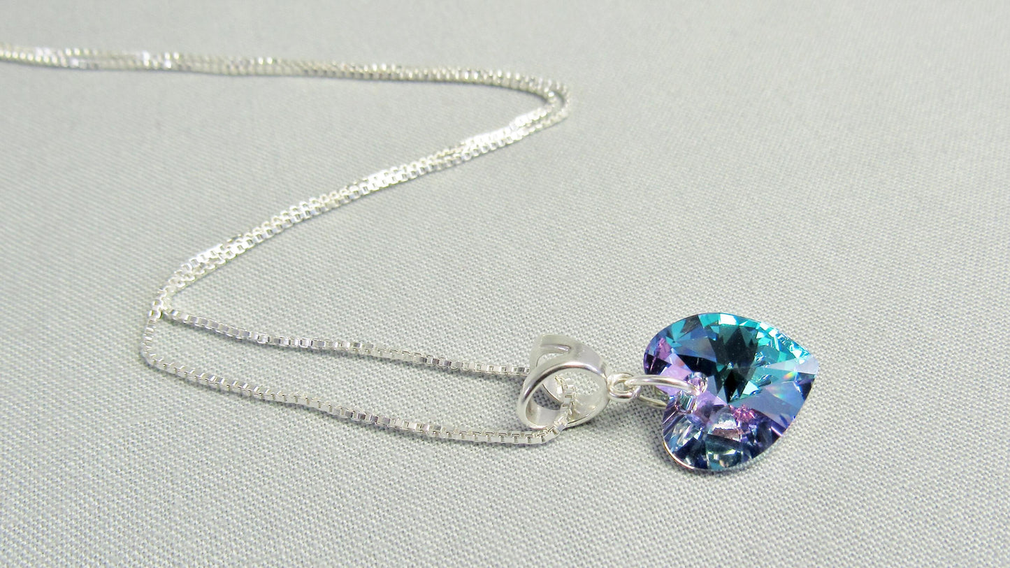 Swarovski Crystal 925s Sterling Sliver Chain Necklace