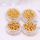 A13-18K gold plated round spacer beads for jewelry making