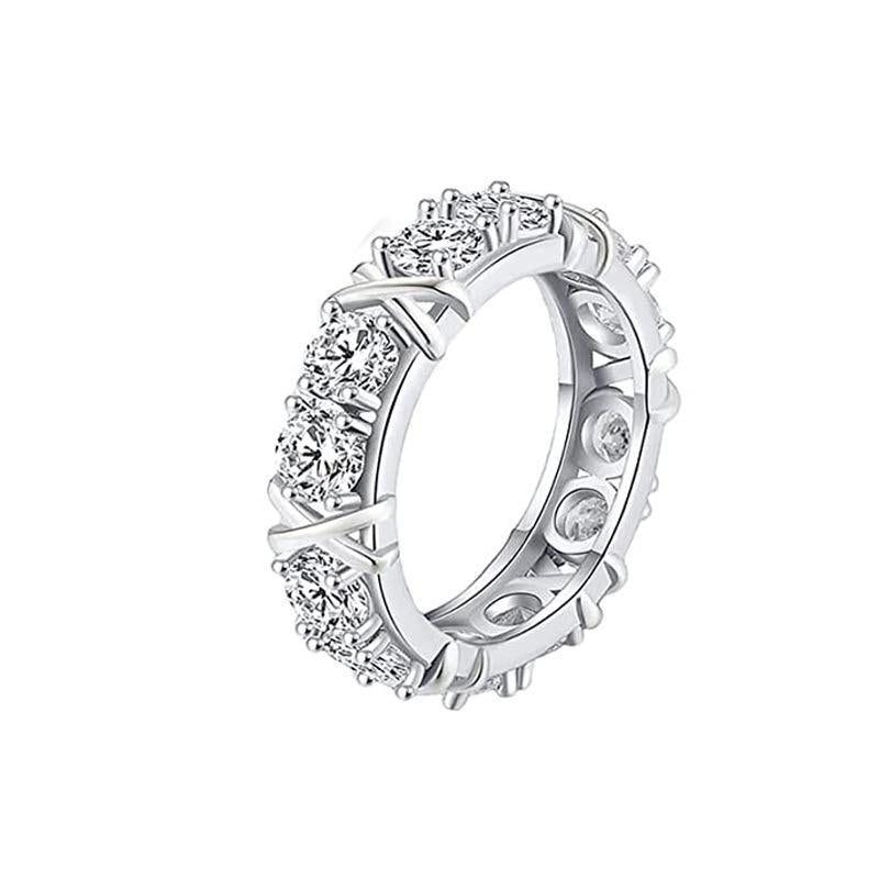 Classic XO Silver Plated Ring Couple Ring Roman Number Ring