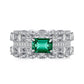 EMERALD S925 Sterling Silver AAAAA Lab Zircon Super Sparkling Diamond Ring Promising Ring Fashion Women's Ring