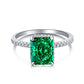 S925 Sterling Silver Ice Flower Cut French Super Sparkling Square Zircon Diamond Fashion Women's Ring