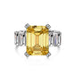 S925 Sterling Silver AAAAA Lab Zircon Super Sparkling Diamond Ring Fashion Women's Ring