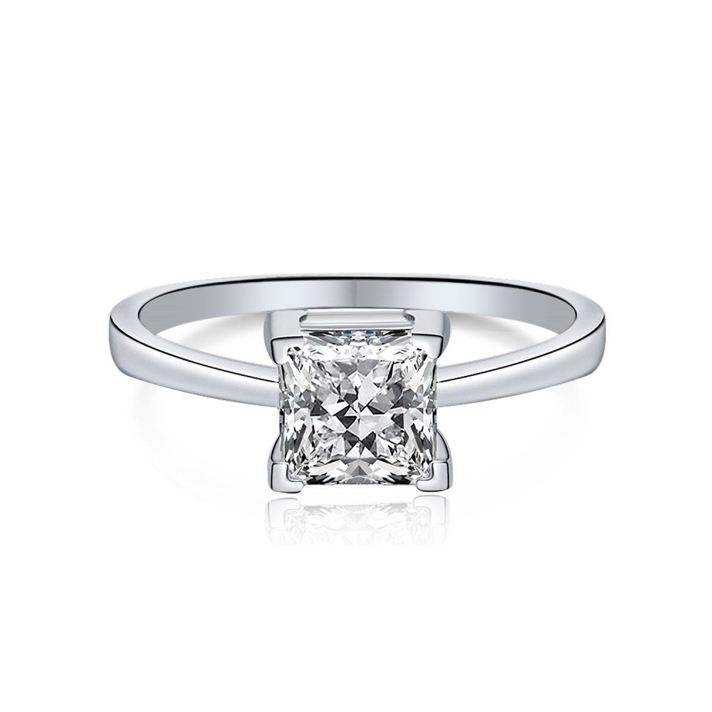 S925 Sterling Silver AAAAA Lab Zircon Super Sparkling Diamond Ring Promising Ring Fashion Women's Ring