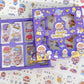 Cute Kawaii 100 Sheets 600+ PET Transparent Cartoon Stickers for ages 15+