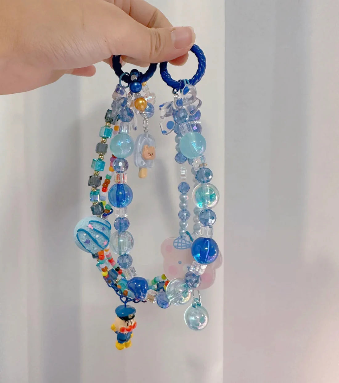 multi-use beaded phone strap bag strap decorative accs. (spring clip ends) for ages 15+