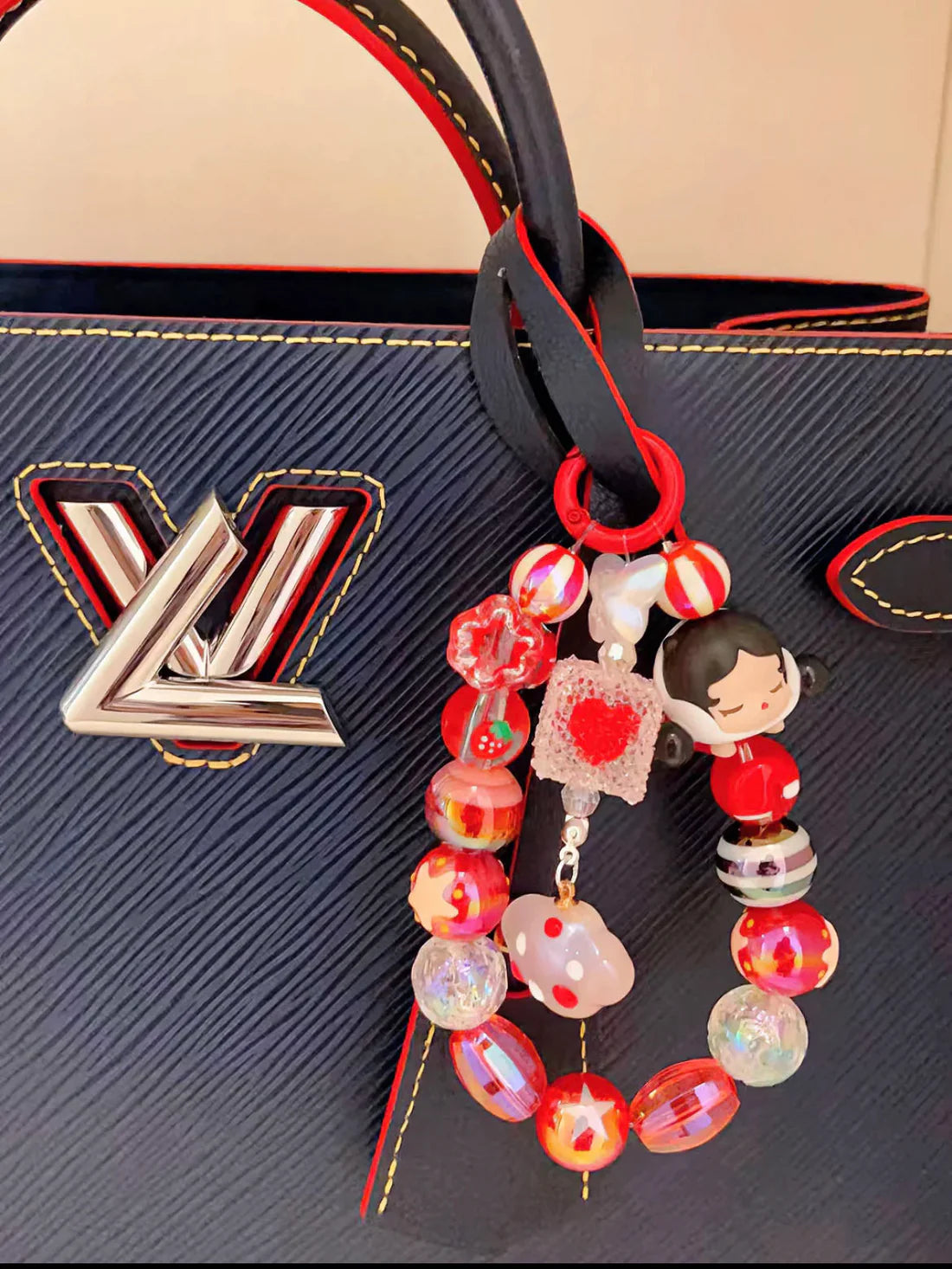 multi-use beaded phone strap bag strap decorative accs. (spring clip ends) for ages 15+