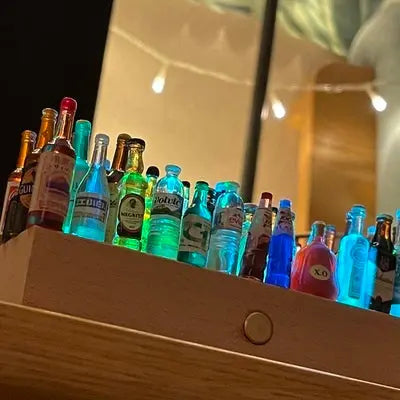 DIY bottle miniature night lamp base, LED Lights Display Base littleB_s_miniworld