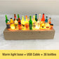 DIY bottle miniature night lamp base, LED Lights Display Base littleB_s_miniworld