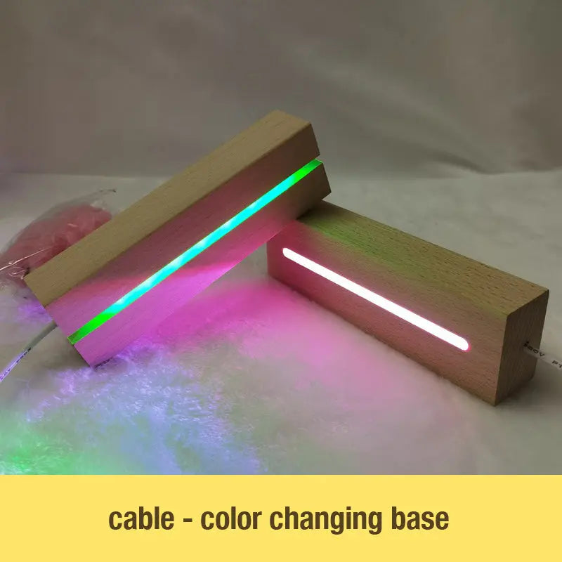 DIY bottle miniature night lamp base, LED Lights Display Base littleB_s_miniworld