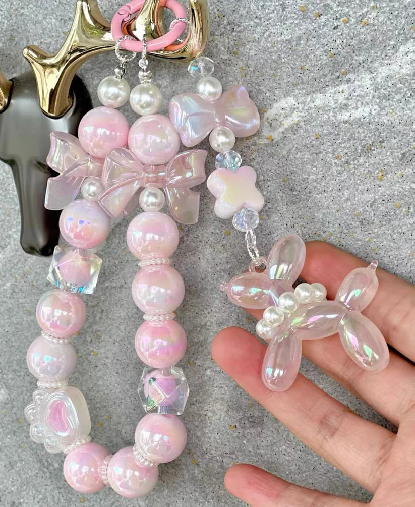 multi-use beaded phone strap bag strap decorative accs. (spring clip ends) for ages 15+