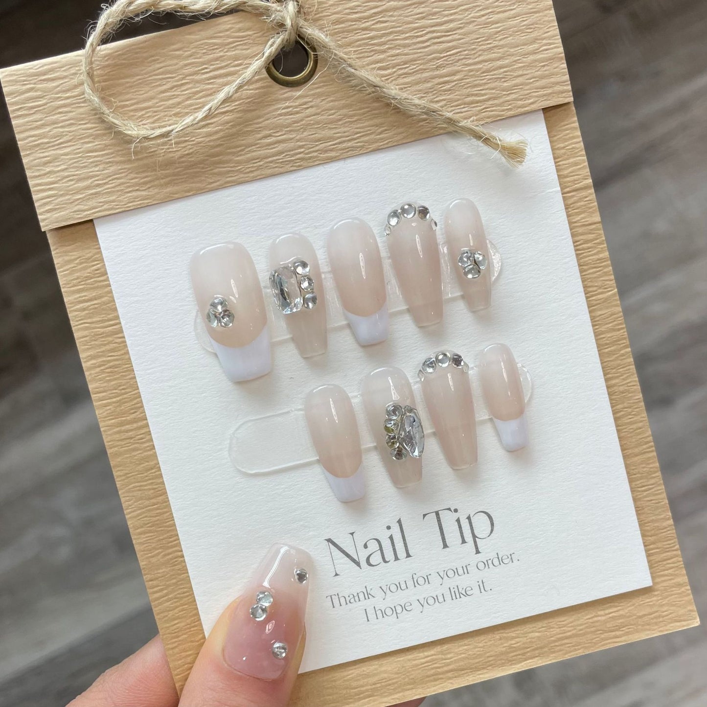 Hand made UV Long Press on Nails Nail Tips